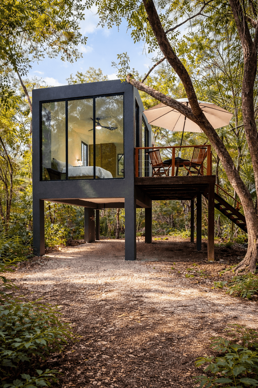 Hábitat moderno en la selva